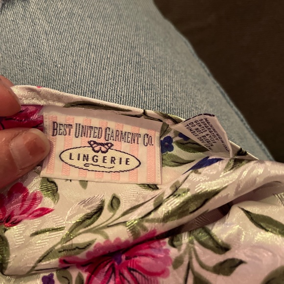 1990s Best United Garments Pink Floral Lingerie Slip Dress - Picture 4 of 4